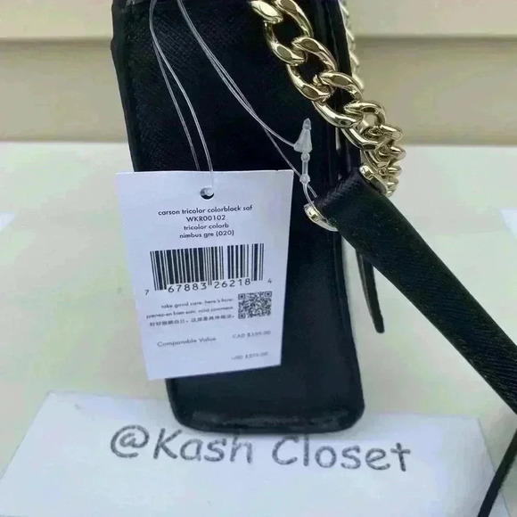 Kate Spade Carson Crossbody Purse Convertible Shoulder Bag Nimbus Grey - Picture 5 of 12